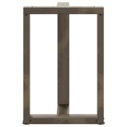 Berkfield Home Modern Dining Table Legs T-Shaped¬†2 pcs Natural Steel 60x35x(72 in Bronze - thumbnail 6