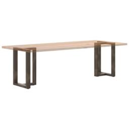 Berkfield Home Modern Dining Table Legs T-Shaped¬†2 pcs Natural Steel 60x35x(72 in Bronze - thumbnail 8