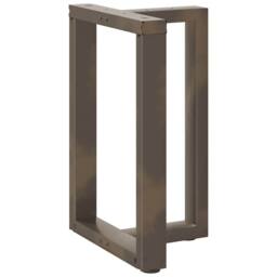 Berkfield Home Modern Dining Table Legs T-Shaped¬†2 pcs Natural Steel 60x35x(72 in Bronze - thumbnail 4