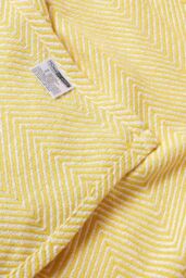 Homescapes 100% Cotton Throw Soft, Stylish & Machine Washable in Yellow - Size: 150 cm x 200 cm - thumbnail 6