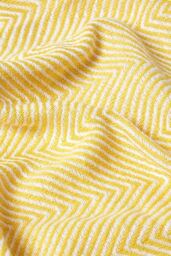Homescapes 100% Cotton Throw Soft, Stylish & Machine Washable in Yellow - Size: 150 cm x 200 cm - thumbnail 4
