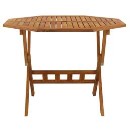 Berkfield Home Folding Garden Table 90x75 cm Solid Wood Acacia in Brown - thumbnail 3