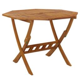 Berkfield Home Folding Garden Table 90x75 cm Solid Wood Acacia in Brown - thumbnail 2