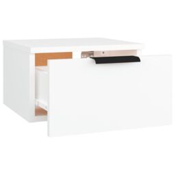 Berkfield Home Wall-mounted Bedside Cabinet White 34x30x20 cm - Size: 34 x 30 x 20 cm - thumbnail 5