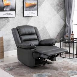 SquareBoxx Hawthorne Recliner Armchair in Grey - thumbnail 3