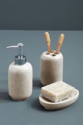 Orsina Canyon Natural Stone Effect Toothbrush Holder - thumbnail 3