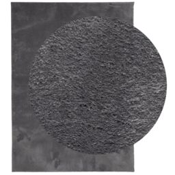 Berkfield Home Rug Short Pile Soft & Washable Anthracite 160x230 cm in Black - Size: 100 cm diameter - thumbnail 3