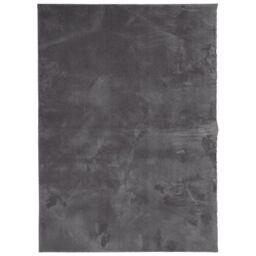 Berkfield Home Rug Short Pile Soft & Washable Anthracite 160x230 cm in Black - Size: 100 cm diameter - thumbnail 2