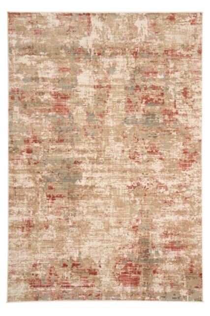 Kukoon Beige Distressed Abstract Soft Pile Living Room Area Rug - Size: 80 cm x 150 cm - image 1