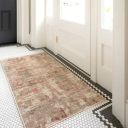 Kukoon Beige Distressed Abstract Soft Pile Living Room Area Rug - Size: 80 cm x 150 cm - thumbnail 5
