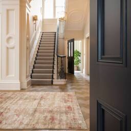 Kukoon Beige Distressed Abstract Soft Pile Living Room Area Rug - Size: 80 cm x 150 cm - thumbnail 6