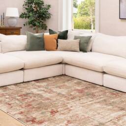Kukoon Beige Distressed Abstract Soft Pile Living Room Area Rug - Size: 80 cm x 150 cm - thumbnail 3