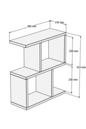 CALICOSY Side Table, 45 Cm Wide - ZET in Walnut - thumbnail 6