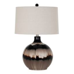 Lemon Pavilion Furniture and Decor Sepia Shadows Table Lamp with Linen Shade - L43 x W43 x H66 cm - Brown - thumbnail 2