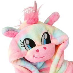Animal Crazy Rainbow Unicorn Hooded Cuddle Blanket - thumbnail 6