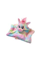 Animal Crazy Rainbow Unicorn Hooded Cuddle Blanket - thumbnail 5