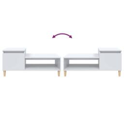 Berkfield Home Decorative Coffee Table High Gloss White 100x50x45 cm Engineered Wood - Size: 100 x 50 x 45 cm - thumbnail 8