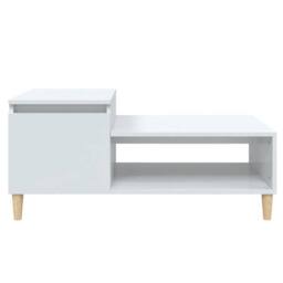 Berkfield Home Decorative Coffee Table High Gloss White 100x50x45 cm Engineered Wood - Size: 100 x 50 x 45 cm - thumbnail 5
