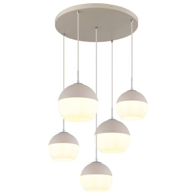 Netlighting Ragusa Cluster Pendant Ceiling Light Matt Sand 5x E27 in Beige - image 1