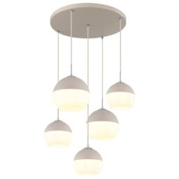 Netlighting Ragusa Cluster Pendant Ceiling Light Matt Sand 5x E27 in Beige