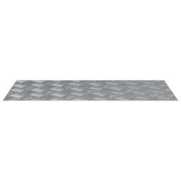 Berkfield Home 4-pack of Aluminum Checker Plates - Non-Slip, 80x40 cm in Silver - Size: Medium - thumbnail 4