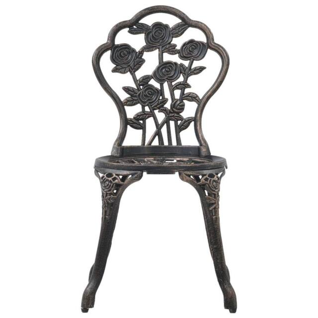 Berkfield Home Decorative Bistro Chairs 2 pcs Bronze Cast Aluminium in Brown - image 1