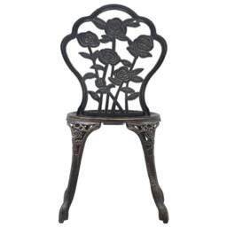 Berkfield Home Decorative Bistro Chairs 2 pcs Bronze Cast Aluminium in Brown - thumbnail 5