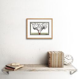 "Artery8 Wall Art Print Cyclamen Julie De Graag Art Framed 9x7 inch in Beige - Size: W7"" x H9""" - thumbnail 2
