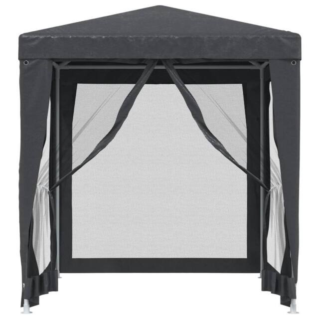 Berkfield Home Party Tent with 4 Mesh Sidewalls Anthracite 2x2 m HDPE in Charcoal - image 1