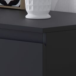 FWStyle 8 Drawer Black Chest Of Drawers Matt Finish - thumbnail 3