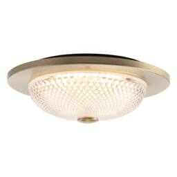 Happy Homewares Modern Bathroom Ceiling Light Fitting with Clear Diamond Effect Glass in Metallic Gold - thumbnail 5