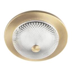 Happy Homewares Modern Bathroom Ceiling Light Fitting with Clear Diamond Effect Glass in Metallic Gold - thumbnail 4