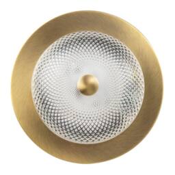 Happy Homewares Modern Bathroom Ceiling Light Fitting with Clear Diamond Effect Glass in Metallic Gold - thumbnail 3