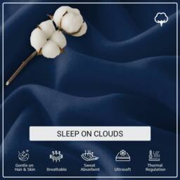 Pamposh 400 Thread Count Cotton Sateen Navy Duvet Cover Sets - Size: Single - thumbnail 5