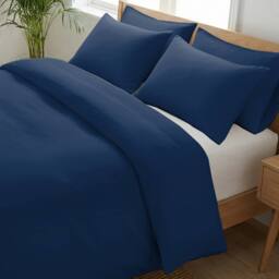 Pamposh 400 Thread Count Cotton Sateen Navy Duvet Cover Sets - Size: Single - thumbnail 9