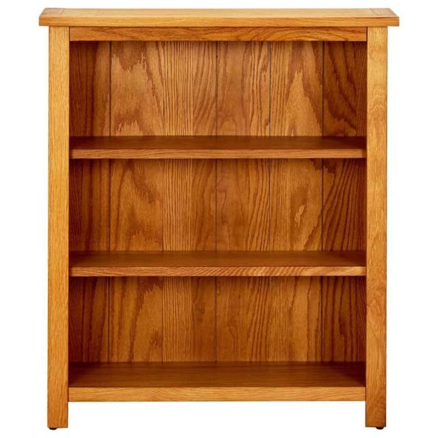 Berkfield Home 3-Tier Bookcase 70x22.5x82 cm Solid Oak Wood in Brown - image 1