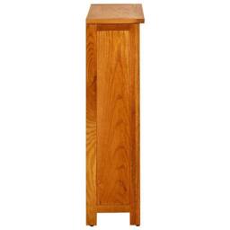 Berkfield Home 3-Tier Bookcase 70x22.5x82 cm Solid Oak Wood in Brown - thumbnail 3