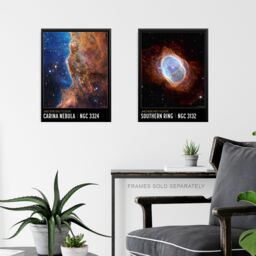 Artery8 Wall Art Print Pack of 4 NASA James Webb Space Telescope Images Cosmic Cliffs Carina Nebula Southern Ring Nebula Deep Field Living Room s Set - thumbnail 6