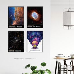 Artery8 Wall Art Print Pack of 4 NASA James Webb Space Telescope Images Cosmic Cliffs Carina Nebula Southern Ring Nebula Deep Field Living Room s Set - thumbnail 3