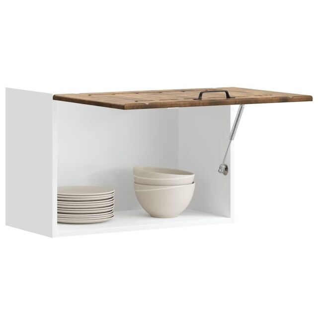 Berkfield Home Kitchen Wall Cabinet Lucca Smoked Oak Engineered Wood in Brown - image 1