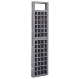 Berkfield Home 3-Panel Room Divider/Trellis Solid Fir Wood Grey 121x180 cm - thumbnail 4
