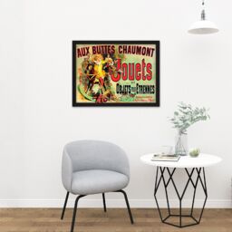 "Artery8 Wall Art Print Aux Buttes Chaumont Jouets Monica's Apartment Friends Artwork Framed 18X24 Inch in Black - Size: W18"" x H24""" - thumbnail 2