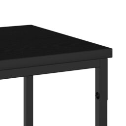 Berkfield Home Console Table Black Oak 200x30x75 cm Engineered Wood & Steel - Size: 200 x 30 x 75 cm - thumbnail 8