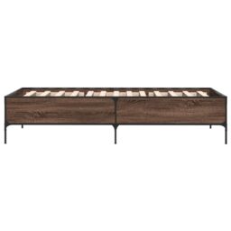 Berkfield Home Bed Frame without Mattress Brown Oak 90x200 cm - thumbnail 5