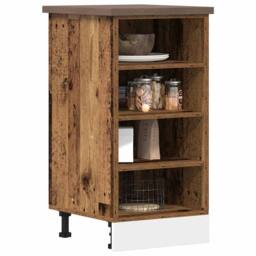 Berkfield Home Durable Bottom Cabinet Old Wood 40x44.5x81.5 cm Engineered Wood in Brown - thumbnail 2
