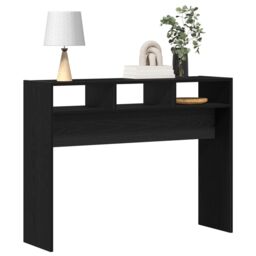 Berkfield Home Console Table - Black Oak, 105x30x80 cm, Made of Engineered Wood - Size: 105 x 30 x 80 cm - thumbnail 3