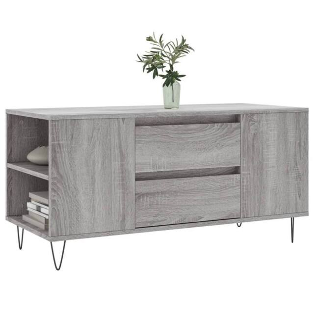 Berkfield Home Modern Coffee Table Grey Sonoma 102x44.5x50 cm Engineered Wood - image 1
