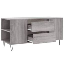 Berkfield Home Modern Coffee Table Grey Sonoma 102x44.5x50 cm Engineered Wood - thumbnail 6