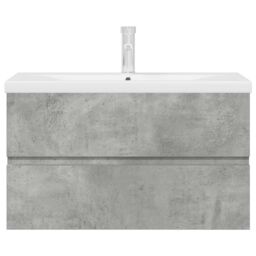 Berkfield Home 2 Piece Bathroom Furniture Set Concrete Grey Engineered Wood - thumbnail 4
