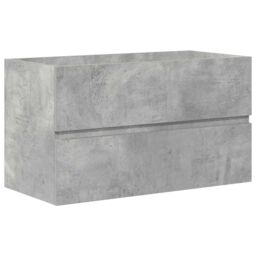 Berkfield Home 2 Piece Bathroom Furniture Set Concrete Grey Engineered Wood - thumbnail 5